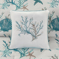 7 Piece Cotton Sateen Comforter Set Aqua King King Aqua Cotton