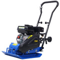 212Cc 6.5Hp 5600Vpm Gas Vibration Compaction Force 20 X 14 Inch Plate Compactor W Built In Wheel,Epa Compliant Blue Steel