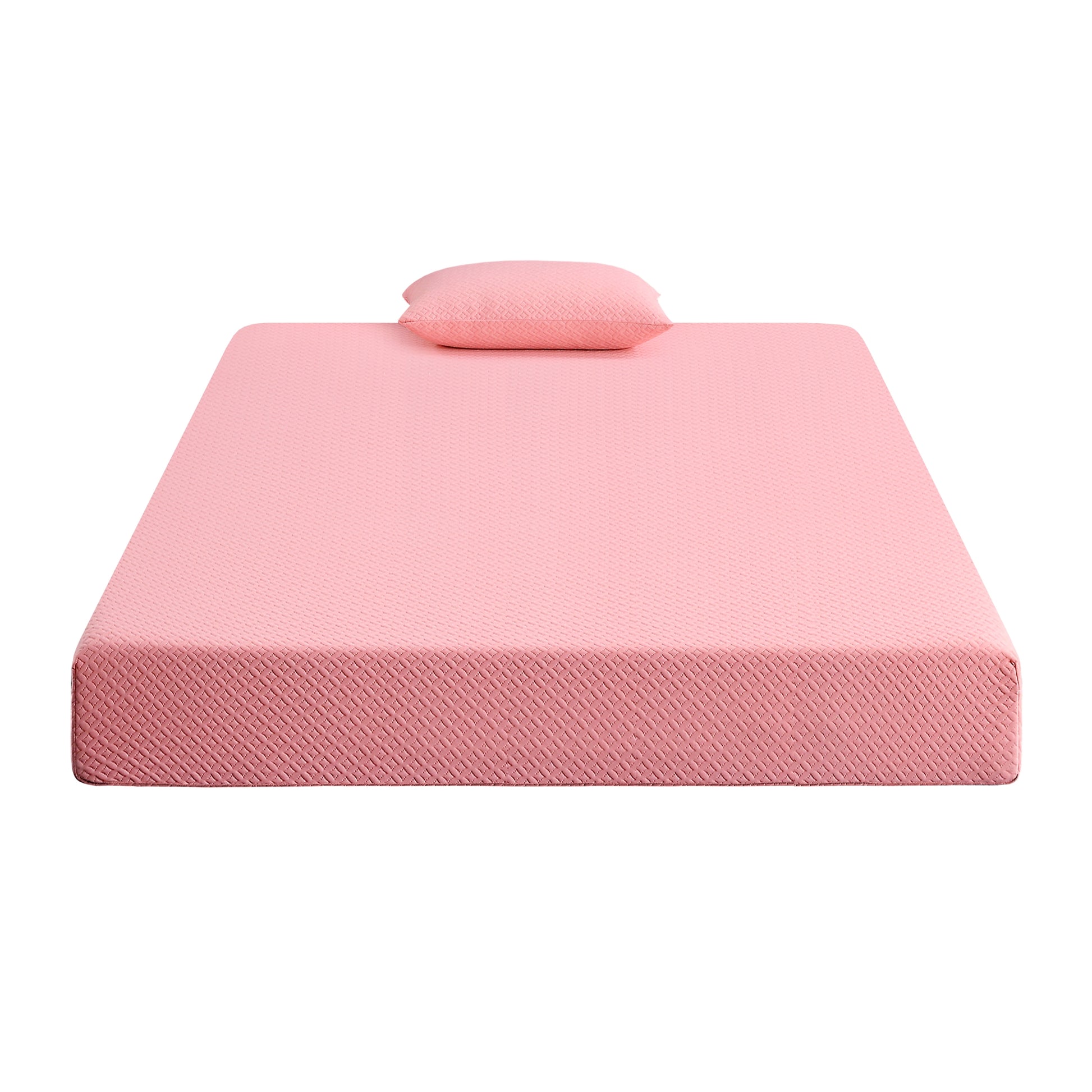 7Inch Full Mattress And Pillow Setfabric Gel Infused Memory Foam Mattress, Pink, Mattress In A Box Full Pink Bedroom Foam