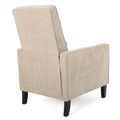 Minimalist Natural Linen Fabric Push Back Chair Natural Fabric