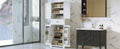 Bathroom Storage Cabinet With Multi Functional Storage Space, Drawer With Slide Rails, Adjustable Shelf, White White Mdf