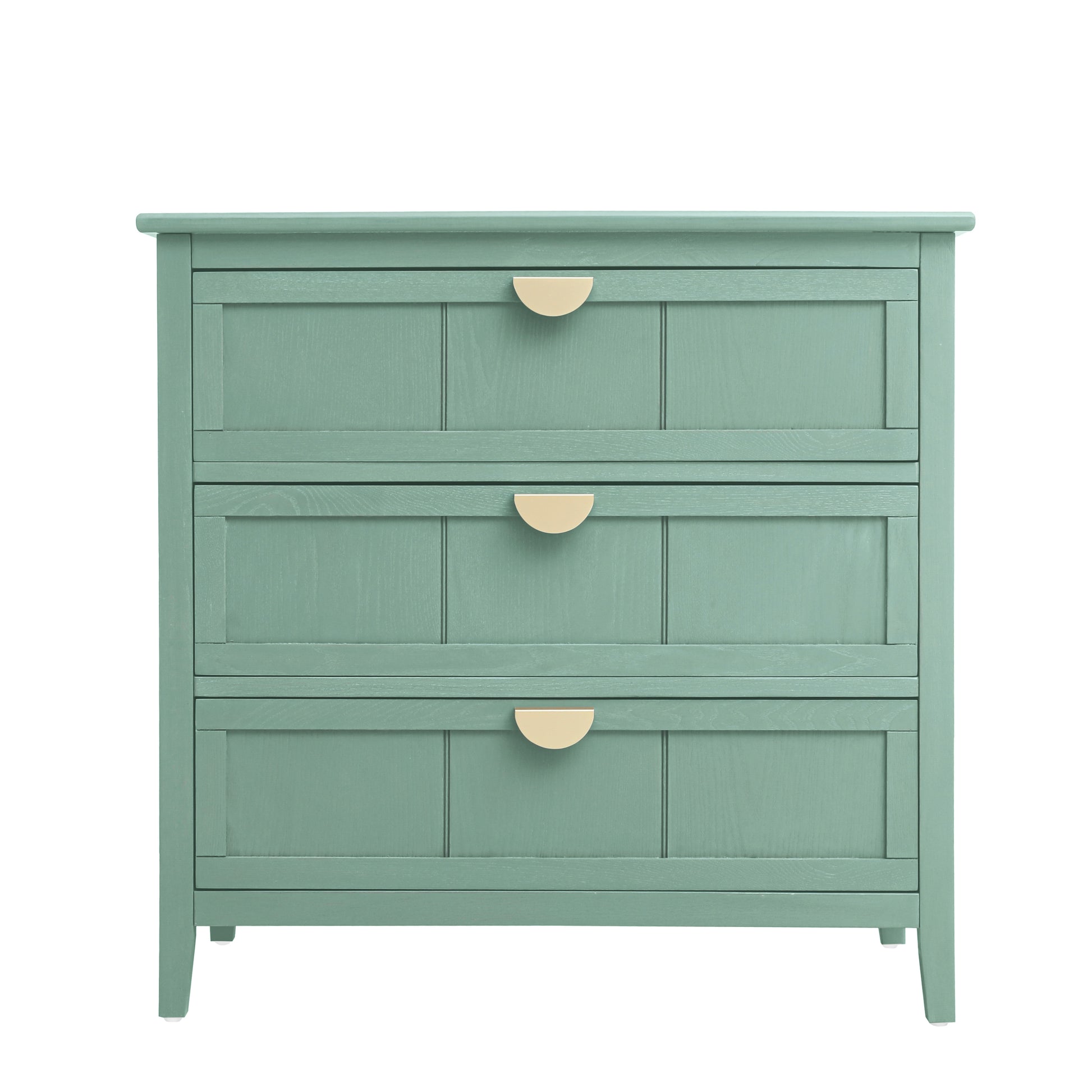 3 Drawer Cabinet, American Furniture,Suitable For Bedroom, Living Room, Study Light Green Mdf