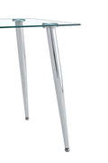 Table Leg For Gt 02, Silver Leg Silver Clear Metal