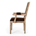 Dining Chair 2Pcs Set Brown Rubber Wood