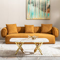 Gold Stainless Steel Marble Pattern Coffee Table 50.78