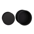 Stylish And Minimalist Nesting Coffee Table Set With Honeycomb Design, Modern Round Coffee Table, Drum Circle Coffee Table For Living Room, Bedroom, Black Set Of 2 Pieces Black Mdf