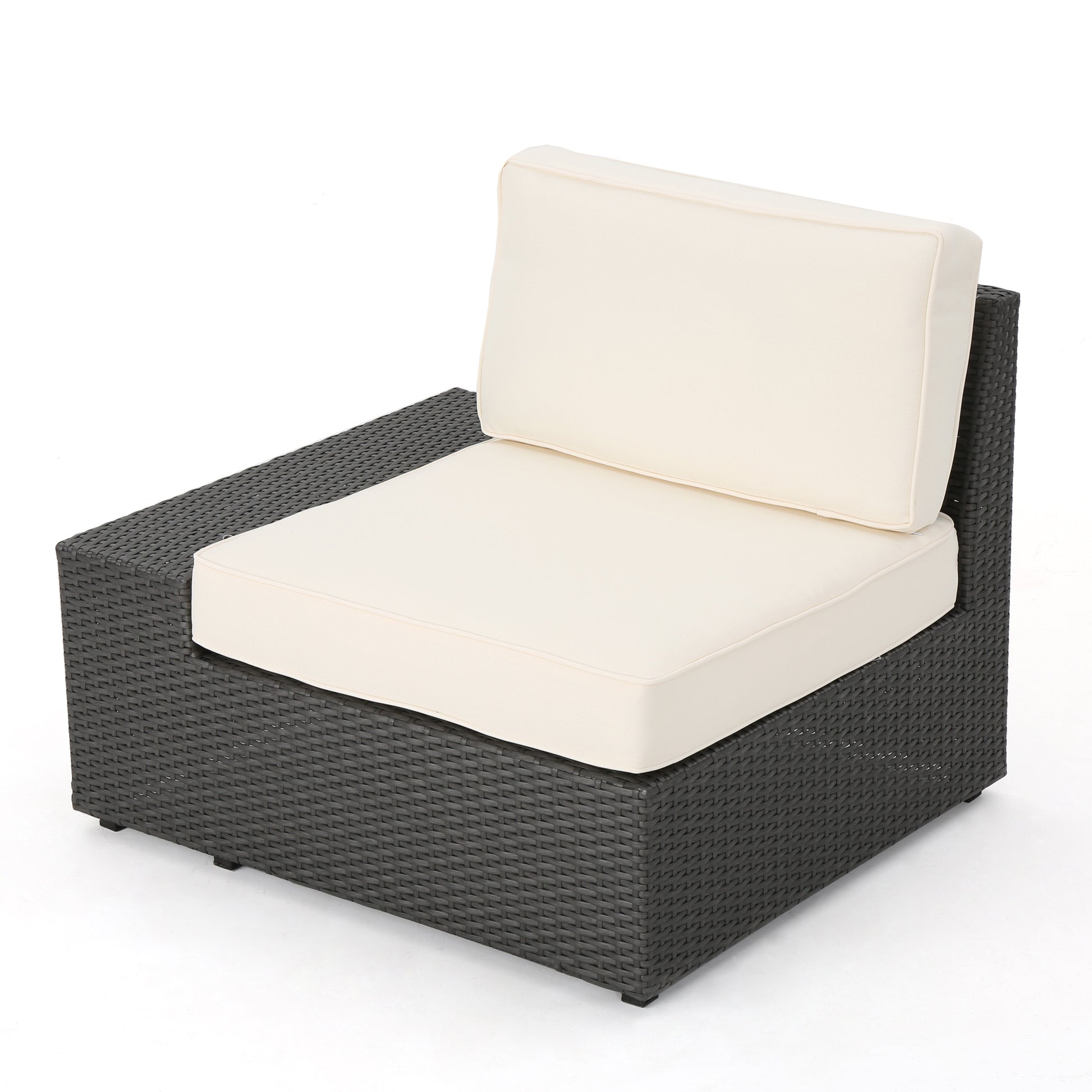 Santa Cruz Arm Chairs L & R Grey Pe Rattan Iron