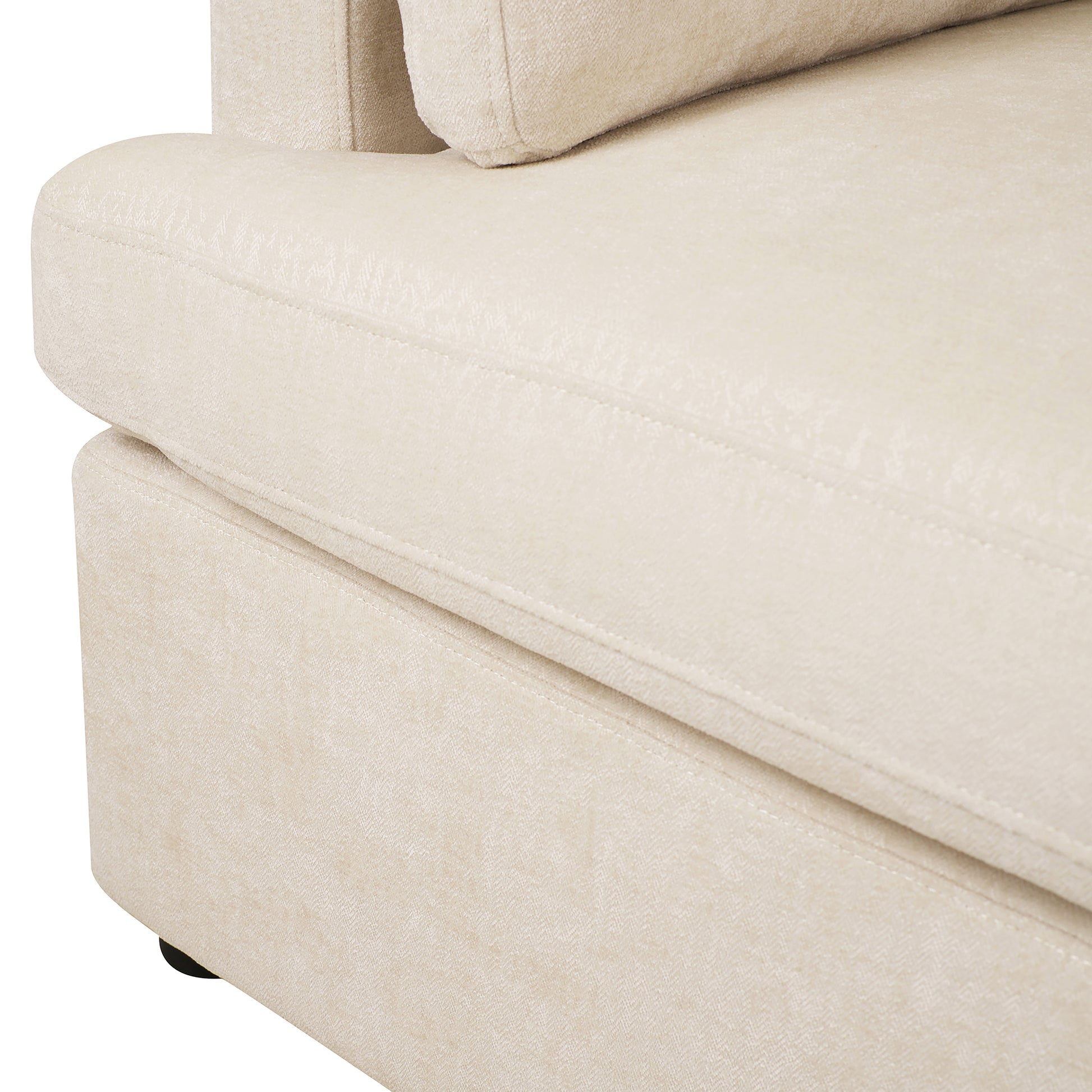 Mirod Oversized Accent Chair Comfortable Armrest Cushions, Versatile Neutral Style, Elegant Design, Durable Frame Beige Polyester