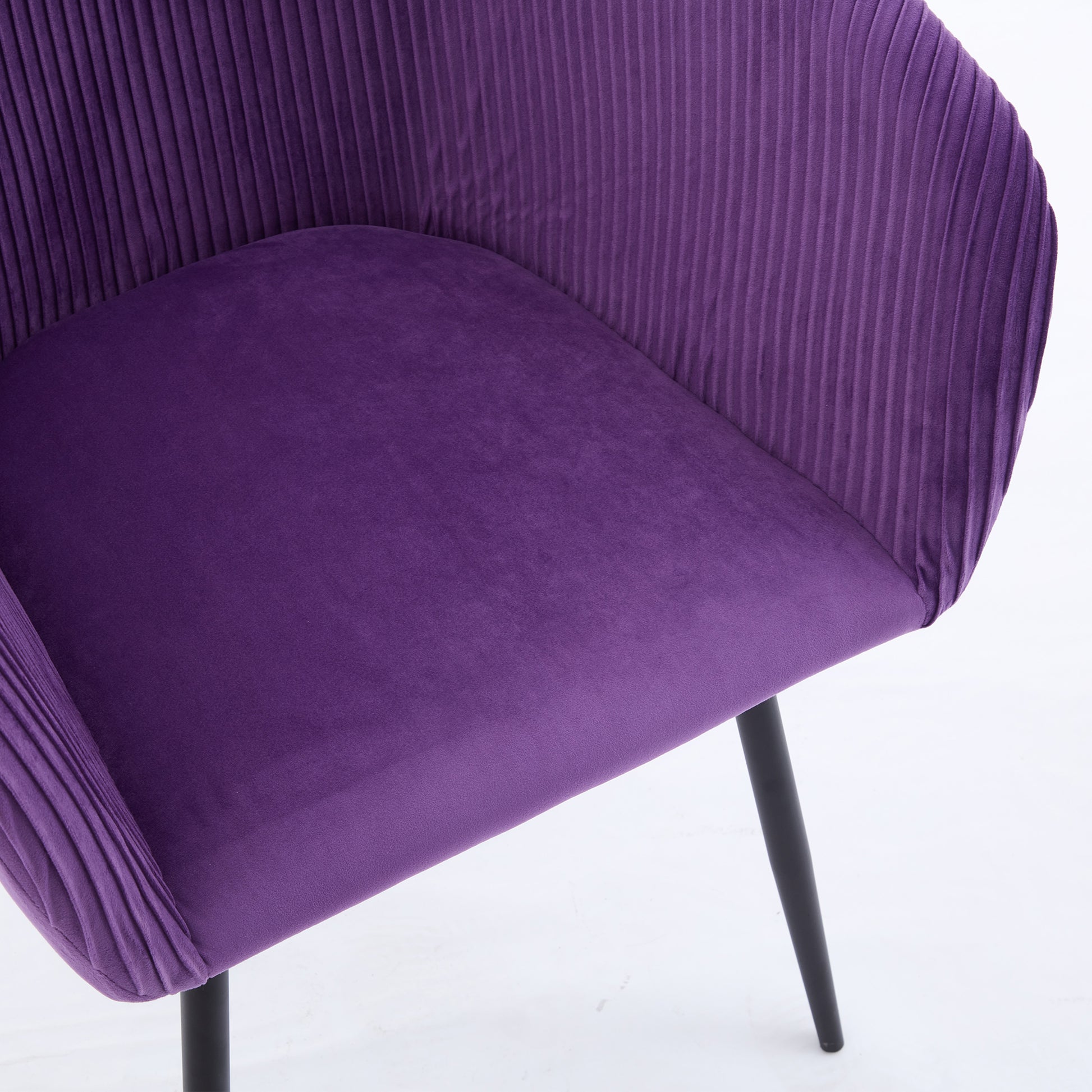 Ts Stripe Dinding Chair 1Pc Purple Purple Velvet