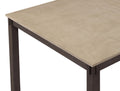 Rustic Farmhouse Transitional 5 Pc Counter Height Dining Set Square Table Wood Top Bottom Display Shelf Linen Look Fabric Upholstery Chair Wooden Dining Room Furniture Light Brown Finish Dinette Wood Wood Brown Ladder Back Gray Seats 4 Wood Dining Room