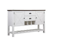 Mountina Brown And White 2 Drawer Server Brown White Solid Wood