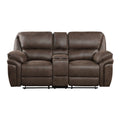 Plush Modern Living Room Sofa Set 2Pc Reclining Sofa And Loveseat Brown Microfiber Upholstery Solid Wood Frame Furniture Brown Microfiber Wood Primary Living Space Modern Plywood,Solid Wood 5 Seat