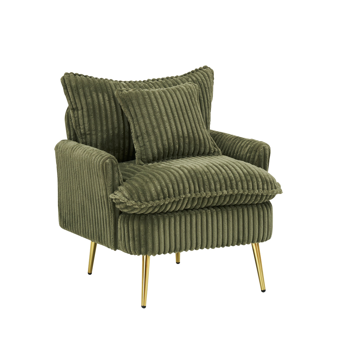 24003 Seat Office, Home, Children'S Use, Princess Chair, Leisure Chair Green Corduroy