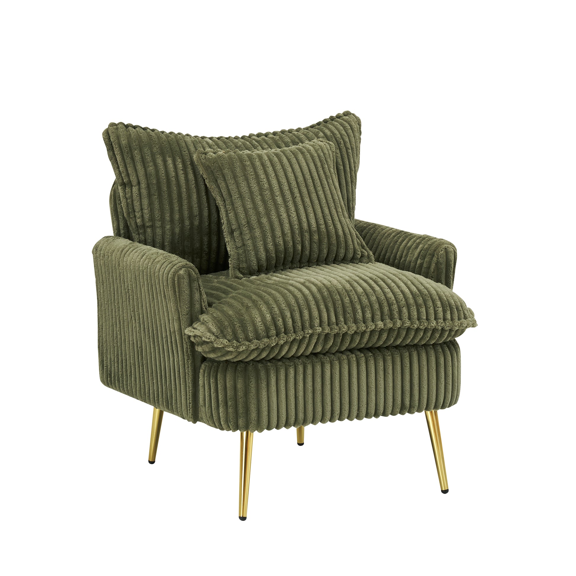 24003 Seat Office, Home, Children'S Use, Princess Chair, Leisure Chair Green Corduroy