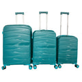 Hard Shell Luggage, 3 Piece Set, With Tsa Lock, 20 Inches 24 Inches 28 Inches Antique Green Polypropylene