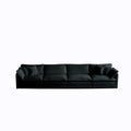 Comfort U Shaped Couch With Reversible Chaise, Modular Large U Shape Sectional Sofa, Double Extra Ottomans,Black Chenille Black Chenille 4 Seat