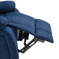 Massage Recliner Navy Blue Fabric