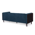 3 Seater Sofa Navy Blue Fabric