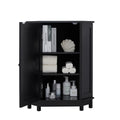 Black Bathroom Cabinet Triangle Corner Storage Cabinet With Adjustable Shelf Modern Style Mdf Board Black Mdf