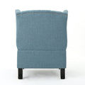 Accent Chair Blue Fabric