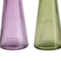 Glass Pillar Tealight Candle Holders, Set Of 4, Multicolor Multicolor Glass