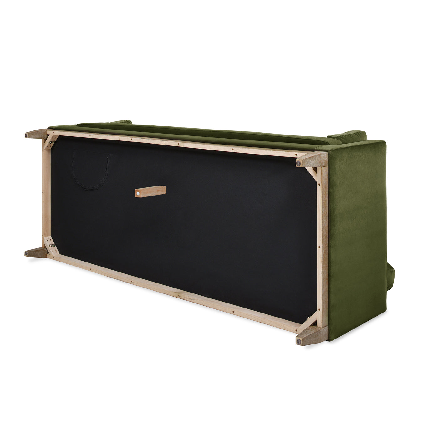 Knox 84" Modern Farmhouse Sofa, Olive Green Performance Velvet Green Wood Foam Velvet 3 Seat