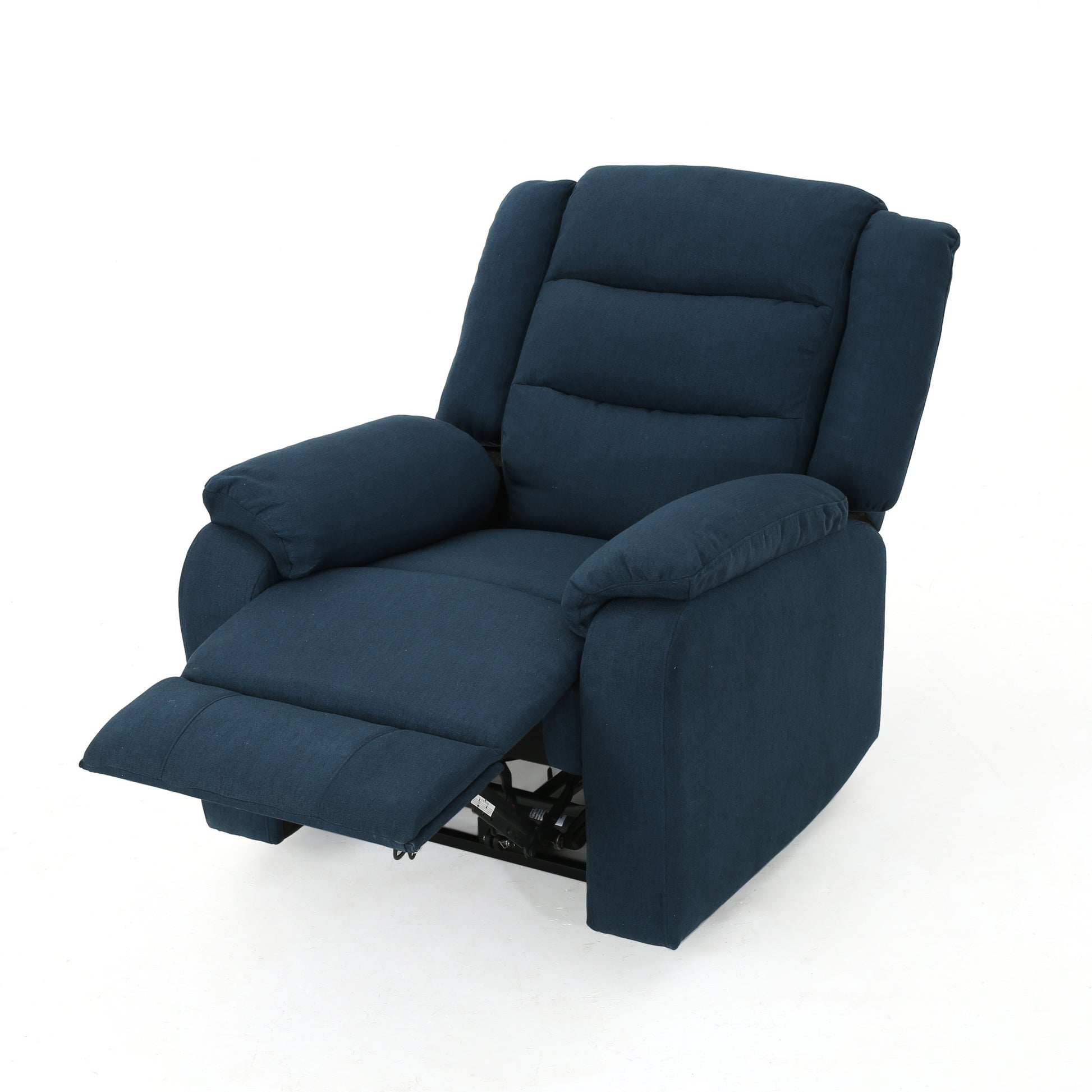 35.04" Wide Power Standard Recliner Navy Blue Fabric