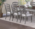 Light Grey Contemporary Style Side Chairs Set Of 2Pc Wooden Frame Ladder Back Design Dining Room Furniture Light Grey Dining Room Foam Classic,Contemporary,Modern Dining Chairs Rubberwood Ladder