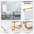 Table And Chair Set. Modern Dining Table With Mdf Top And Beautiful Mdf Legs. Equipped With Comfortable Pu Chairs And Metal Legs. Suitable For A Wide Range Of Decorative Styles. Black,White Seats 4 Mdf
