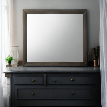 Ireland Gray Oak Finish Mirror Gray Mirror,Synthetic Wood