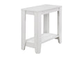 Accent Table, Side, End, Nightstand, Lamp, Living Room, Bedroom, White Laminate, Transitional White Particle Board