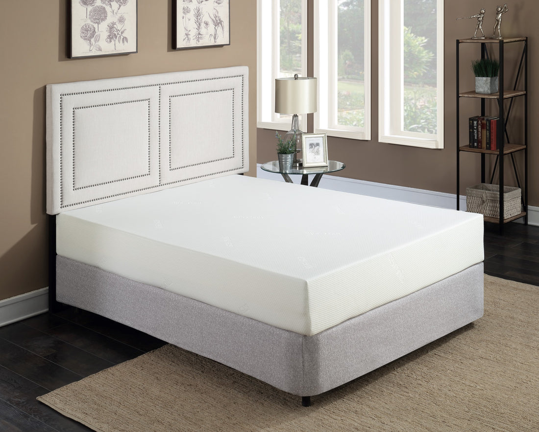 Super Plush 10 In. Medium Gel Memory Foam Mattress For Full Size Bed In A Box Withwhite Aloe Vera Cover White Bedroom Modern Memory Foam Polyester Full