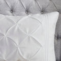7 Piece Tufted Comforter Set White Full Full White Polyester