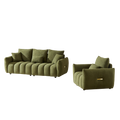 3 Seater 1 Seater Combo Sofa Modern Living Room Sofa, Teddy Sofa, Wooden Frame, 4 Cushions, Apartment Sofa Furniture Green Wood Primary Living Space Pine Foam Fabric 4 Seat