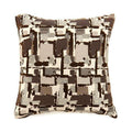 Concrit Contemporary Pillow, Small Set Of 2, Brown Multicolor Polyester