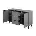 Sideboard Buffet Cabinet With Storage, Wood Coffee Bar Cabinet, 47.2