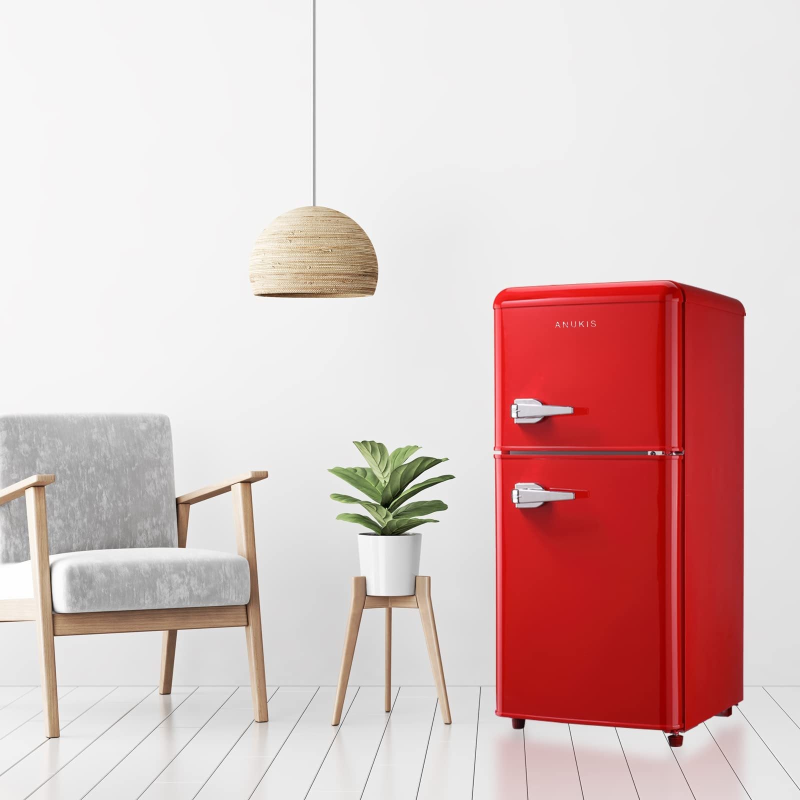 3.5Cu.Ft Compact Refrigerator Mini Fridge With Freezer, Small Refrigerator With 2 Door, 7 Level Thermostat Removable Shelves For Kitchen, Dorm, Apartment, Bar, Office, Red Red Kitchen Modern Abs Steel Q235