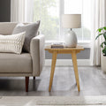 Japandi Minimal Solid Wood Side Table English Oak Light Brown Mdf Mdf