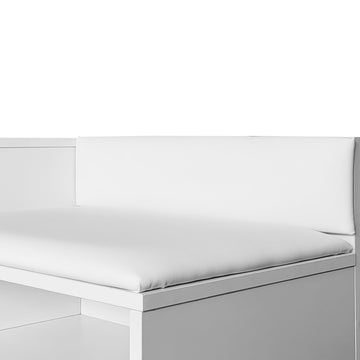 Modern Shoe Storage Bench With Hidden Storage And Upholstered Cushions For Bedside, Living Room And Entryway White White Mdf Metal