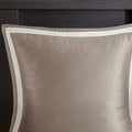 8 Piece Jacquard Comforter Set Tan Ivory Queen Queen Tan Ivory Polyester