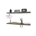 Grey Floating Shelf 2 Or Less Grey Floating Horizontal Primary Living Space Open Back Wood Modern Wall Mounted Particle Board