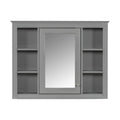 36'' Bathroom Vanity With Medicine Cabinet, Royal Blue Mirror Cabinet, Modern Bathroom Storage Cabinet With 2 Soft Closing Doors And 4 Drawers, Single Sink Bathroom Vanity 4 Grey 2 5 Bathroom Wall Mounted Solid Wood Mdf Resin Painted