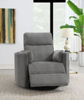 Sagen Glider Recliner W Swivel, Charcoal Chenille Lv01879 Charcoal Chenille