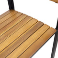 Laris Wood And Metal Chair Teak Black Acacia Wood