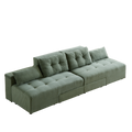 Convertible 3 In 1 Sleeper Sofa And Sectional Sofa With 4 Storage Space For Living Room,Corduroy Couch With 4 Pillows,Corduroy Army Green Corduroy 3 Seat