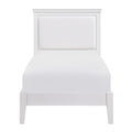 Classic Traditional 1Pc Twin Bed Upholstered Headboard Faux Leather White Finish Bedroom Furniture Box Spring Required Twin White Wood White Bedroom Panel Faux Leather Wood