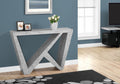 Accent Table, Console, Entryway, Narrow, Sofa, Living Room, Bedroom, Grey Laminate, Contemporary, Modern Grey Engineered Wood