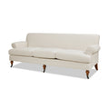 Alana Lawson Three Cushion Tightback Sofa, Light Beige Linen Beige Foam Linen 3 Seat