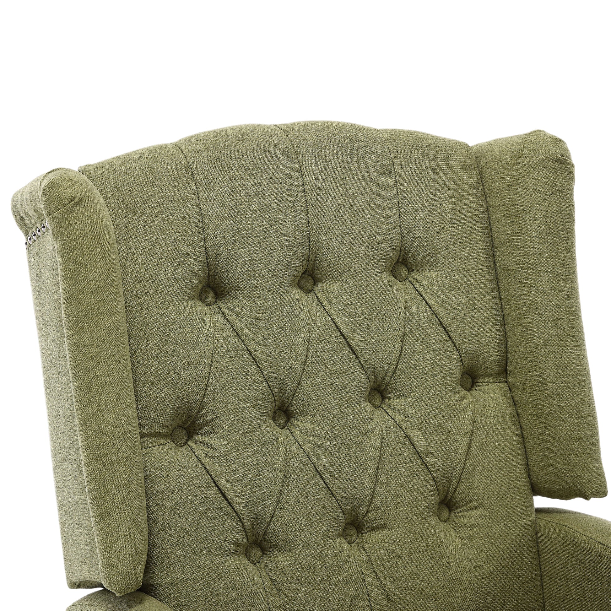 Coolmore Rocking Recliner Chair,360 Degree Swivel Nursery Rocking Chair,Glider Chair,Modern Small Rocking Swivel Recliner Chair For Bedroom,Living Room Chair Home Theater Seat Ovive Green Olive Green Linen