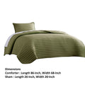 Cabe 2 Piece Twin Comforter Set, Polyester Puffer Channel Quilted, Green Twin Green Polyester